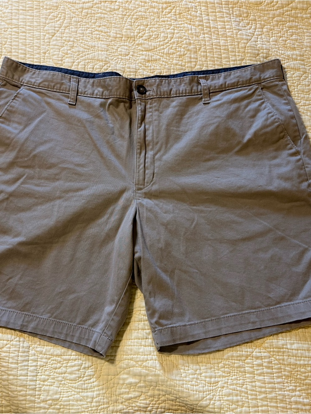 George Men's Light Gray Flat Front Chino Shorts